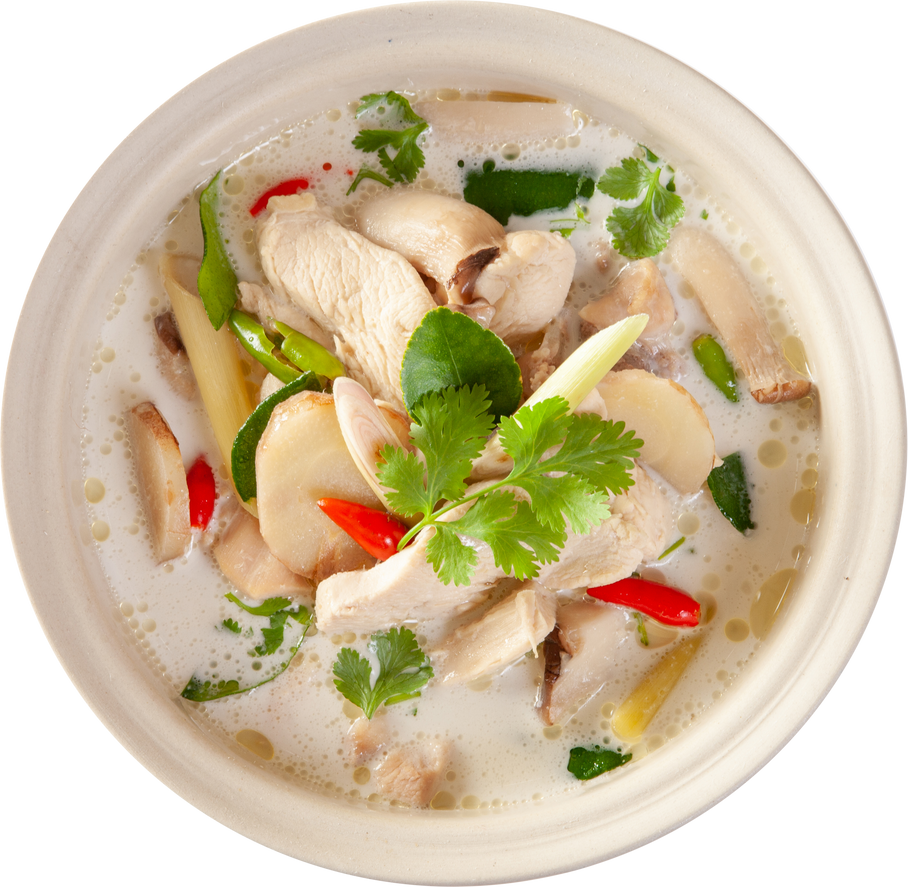Chicken Coconut Soup (Tom Kha Kai) Thai food