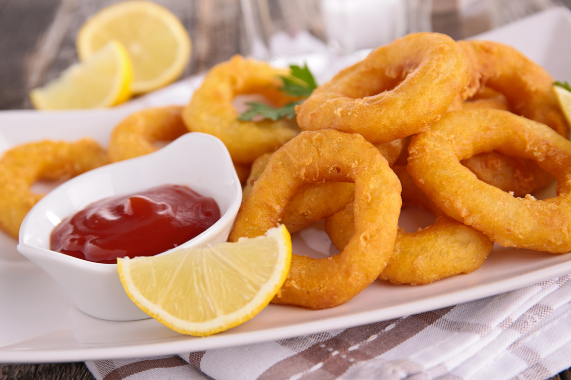 onion ring or calamari ring